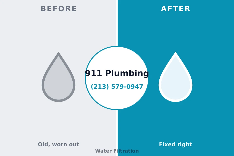 Before and after: plumbing repair Harkers Island, NC